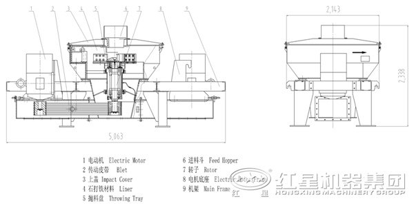 制砂機(jī)中的內(nèi)部結(jié)構(gòu)圖 制砂機(jī)中的內(nèi)部結(jié)構(gòu)圖