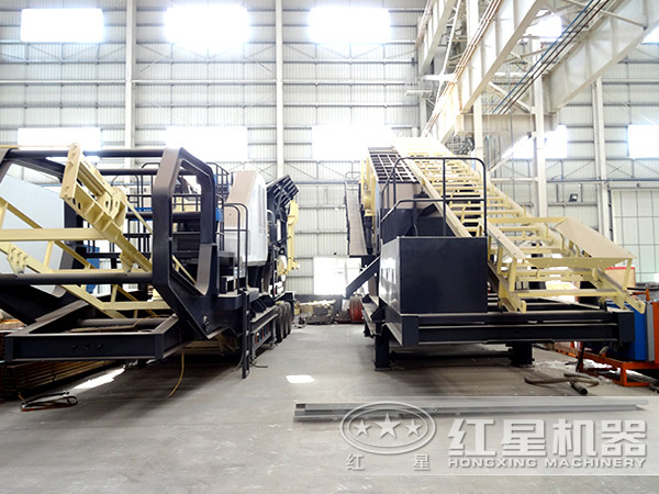 移動(dòng)式制砂機(jī)生產(chǎn)車間 移動(dòng)式制砂機(jī)生產(chǎn)車間
