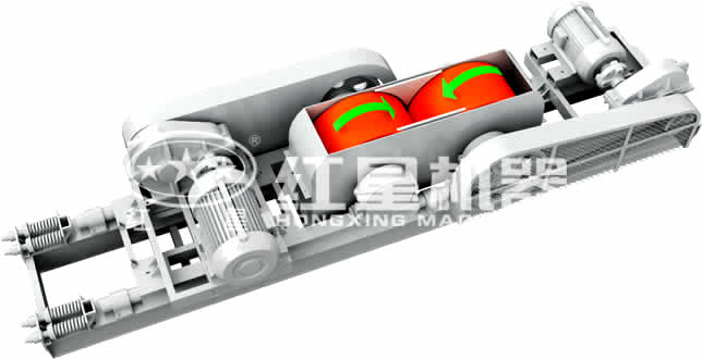 對輥式制砂機工作結構 對輥式制砂機工作結構