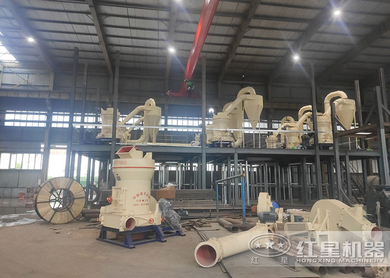 磨粉生產(chǎn)線中給料機(jī)、提升機(jī)現(xiàn)場安裝圖